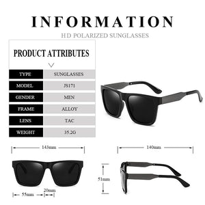 Planet Gates Retro Square Polarzied Men's Sunglasses For Driving High Quality UV400 Oversized Sunglass Male Fashionable Wide Leg Sun Glasses