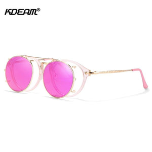 Planet Gates Retro Steampunk Round Clip On Sunglasses Men Women Double Layer Removable Lens Baroque Carved Legs Glasses UV400  With Box