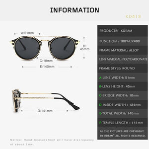 Planet Gates Retro Steampunk Round Clip On Sunglasses Men Women Double Layer Removable Lens Baroque Carved Legs Glasses UV400  With Box