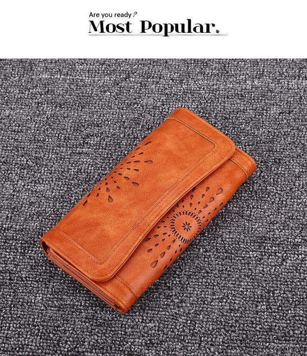 Planet Gates Retro Wallet Female Purse PU Leather handbag practical Women wallets and purses Vintage Long Wallets