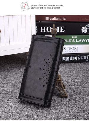 Planet Gates Retro Wallet Female Purse PU Leather handbag practical Women wallets and purses Vintage Long Wallets