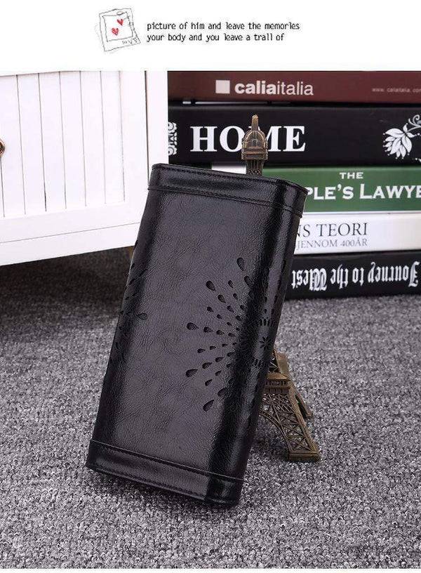 Planet Gates Retro Wallet Female Purse PU Leather handbag practical Women wallets and purses Vintage Long Wallets