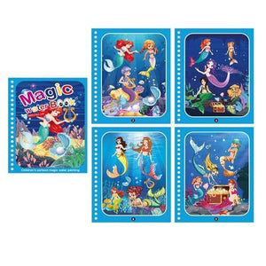 Planet Gates Reusable Magic Water Drawing Book for Kids Coloring Picture Book Magic Water Pen Painting Drawing Board Educational Toys