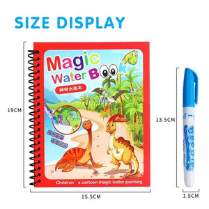 Planet Gates Reusable Magic Water Drawing Book for Kids Coloring Picture Book Magic Water Pen Painting Drawing Board Educational Toys