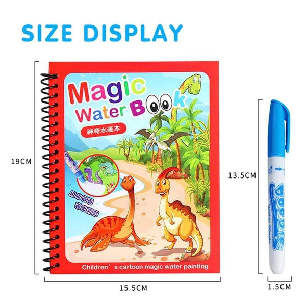 Planet Gates Reusable Magic Water Drawing Book for Kids Coloring Picture Book Magic Water Pen Painting Drawing Board Educational Toys