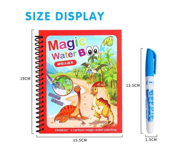 Planet Gates Reusable Magic Water Drawing Book for Kids Coloring Picture Book Magic Water Pen Painting Drawing Board Educational Toys