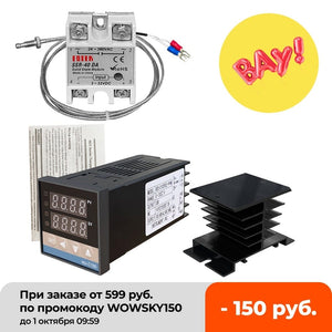 Planet Gates REX-C100 Digital PID Temperature Controller Thermostat SSR output + Max.40A SSR Relay + K Thermocouple Probe High Quality
