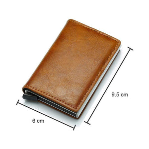 Planet Gates Rfid Blocking Automatical Aluminium Thin Men Wallets Male Mini Slim Wallet Card ID Holders Walet Small Purses Money Bag Valet