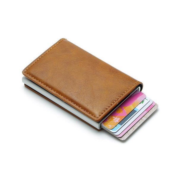 Planet Gates Rfid Blocking Automatical Aluminium Thin Men Wallets Male Mini Slim Wallet Card ID Holders Walet Small Purses Money Bag Valet