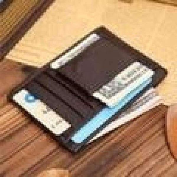 Planet Gates RFID Blocking Genuine Cowhide Leather New Men's Wallets Antimagnetic 3 Folds Black Samll Zipper Coin Pocket ID Card Holder Purse