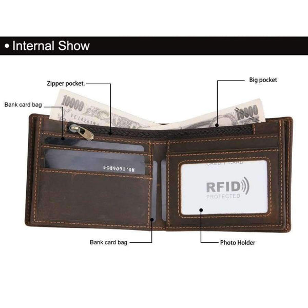 Planet Gates RFID Blocking Men Wallets Vintage Cow Genuine Leather Wallet Male Handmade Custom Dollar Price Coin Purse Short Wallet carteira