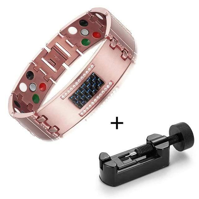 Planet Gates Fashion Exquisite Crystal Magnetic Titanium Bracelets Bangles for Men Germanium Tourmaline Male Health Wristband