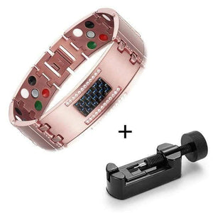 Planet Gates RG with tool Fashion Exquisite Crystal Magnetic Titanium Bracelets Bangles for Men Germanium Tourmaline Male Health Wristband