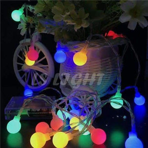 Planet Gates RGB / 10M 80LEDs 2M/4M/10M 80Led Cherry Balls Fairy String Decorative Lights Battery Operated Wedding Christmas Outdoor Patio Garland Decoration
