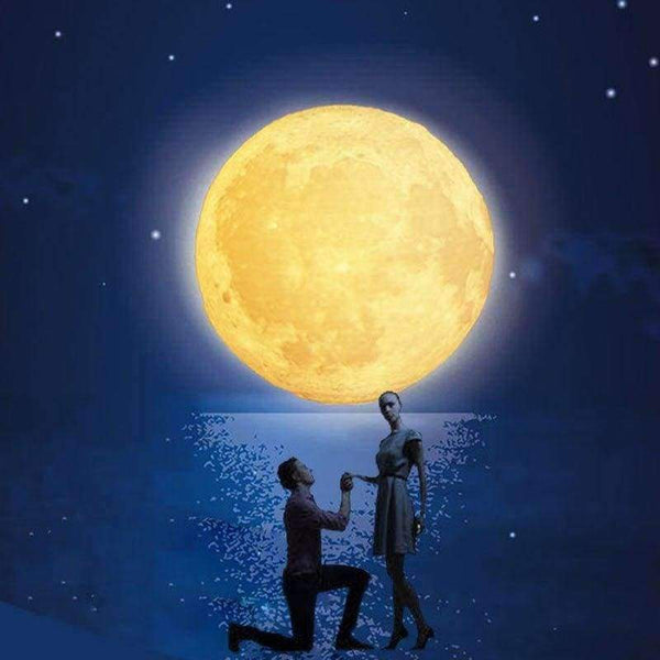 Planet Gates RGB 16 Colors Moon Lamp Night Light Touch Sensor Remote 2 Control USB Rechargeable 3D Print Moon Light night lamp IQ