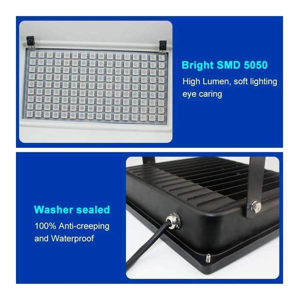 Planet Gates RGB / 20W  220V Led Flood Light Outdoor Spotlight Floodlight Remote Led 20W 30W 50W Led Reflector IP66 Waterproof Garden 220V RGB Lighting