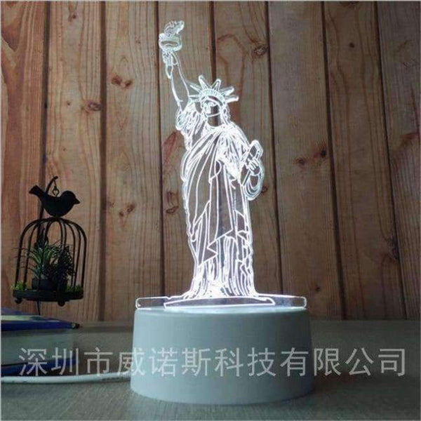 Planet Gates RGB Creative USB desk lamp 3D night light Moonlight 3D phantom lighting table lamp