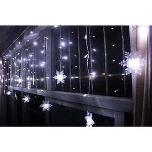 Planet Gates RGB / EU Plug Holiday Lighting 3.5M 96 LED Snowflake Fairy Curtain LED String Lights Outdoor Christmas Lights For Home Party Xmas Decoration