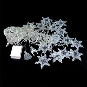 Planet Gates RGB / EU Plug Holiday Lighting 3.5M 96 LED Snowflake Fairy Curtain LED String Lights Outdoor Christmas Lights For Home Party Xmas Decoration
