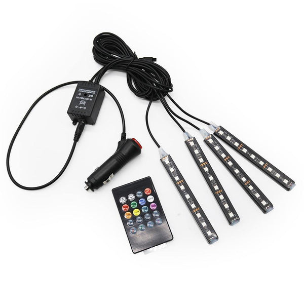 Planet Gates RGB LED DRL Strip Light Car Interior Decorative Lights Automobile Atmosphere Lamp Remote/Voice/App Control Foot Lamps