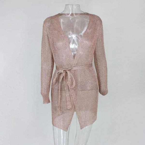 Planet Gates Rgold / L Women Dress 2018 New White Sexy Deep V-neck Summer Beach Party Mesh Dress Sequins Beach Dresses Dropship