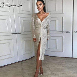 Planet Gates Rgold / S Stretchable women summer sexy beach dress hollow out casual dresses party evening elegant knitted dress vestidos