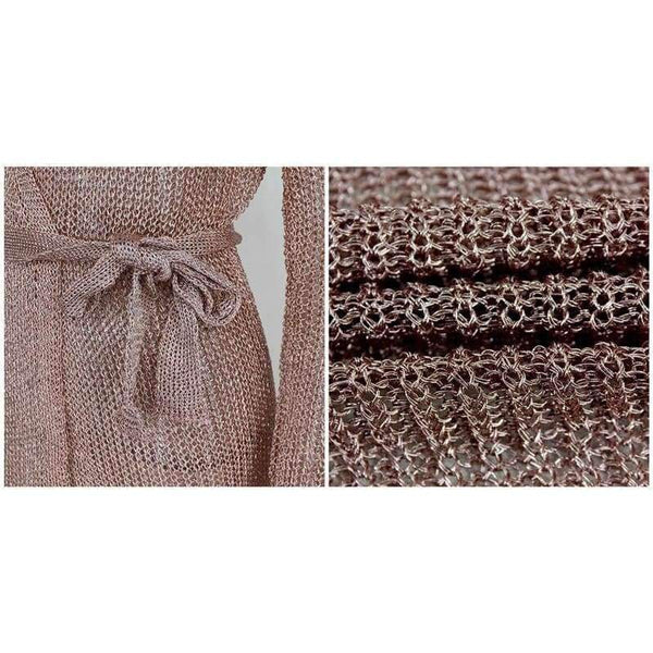 Planet Gates Rgold / S Stretchable women summer sexy beach dress hollow out casual dresses party evening elegant knitted dress vestidos