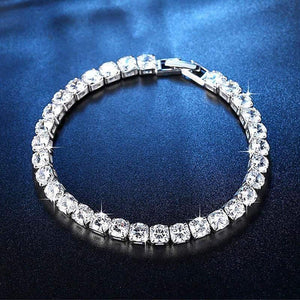 Planet Gates Rhinestone Zircon Rome Bride CZ  Tennis Multi-layer Gold silver Bracelet & Bangles Men/Women Hip hop Party Jewelry  4.0 mm*19 cm