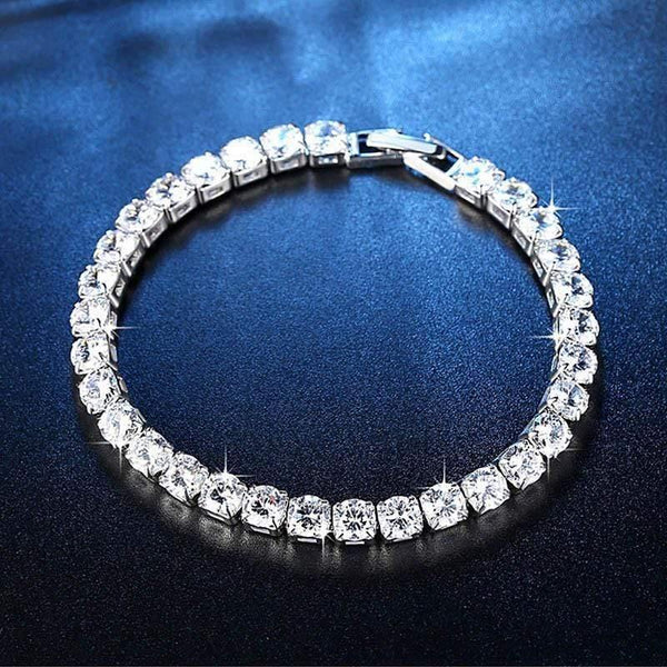 Planet Gates Rhinestone Zircon Rome Bride CZ  Tennis Multi-layer Gold silver Bracelet & Bangles Men/Women Hip hop Party Jewelry  4.0 mm*19 cm