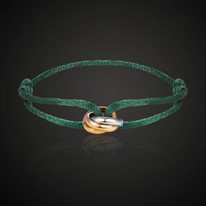 Planet Gates Rhodium Plated / 16cm Theresa New hot stainless steel bracelet 3 metal buckle ribbon lace up chain multicolor adjustable size bracelet popular unisex