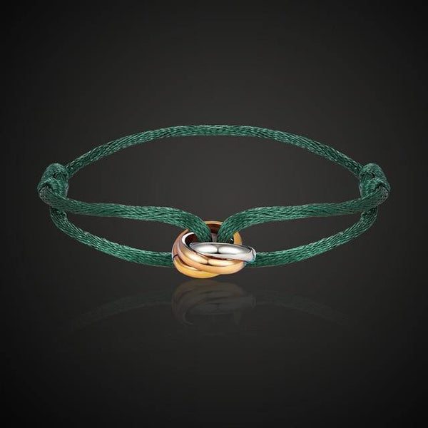 Planet Gates Rhodium Plated / 16cm Theresa New hot stainless steel bracelet 3 metal buckle ribbon lace up chain multicolor adjustable size bracelet popular unisex