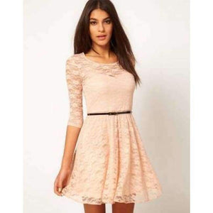 Planet Gates Rice White / L Summer Sexy Lace Party Gown Dress Girls Sweet Princess Evening Short Dresses