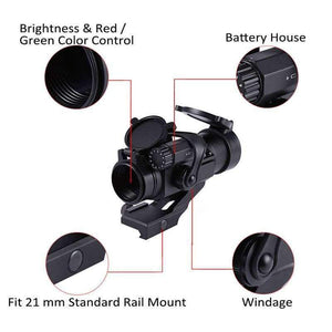 Planet Gates Riflescopes 32mm M2 Sighting Telescope Laser Gun Sight with Reflex Red Green Dot Scope for Picatinny Rail Hunting Tools