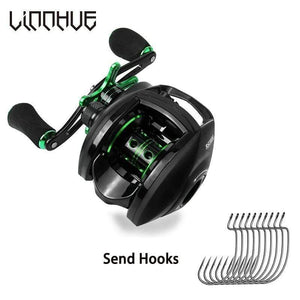 Planet Gates Right Hand / 12 / 2000 Series Baitcasting Reel 8.1:1 12+1BB Bass Fishing Reel 8KG Max Drag Left Right Hand Reel Reinforced Nylon Body White Bass