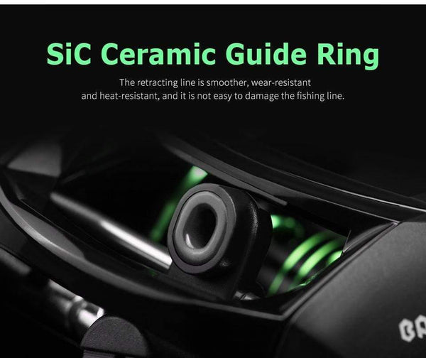 Planet Gates Right Hand / 12 / 2000 Series Baitcasting Reel 8.1:1 12+1BB Bass Fishing Reel 8KG Max Drag Left Right Hand Reel Reinforced Nylon Body White Bass