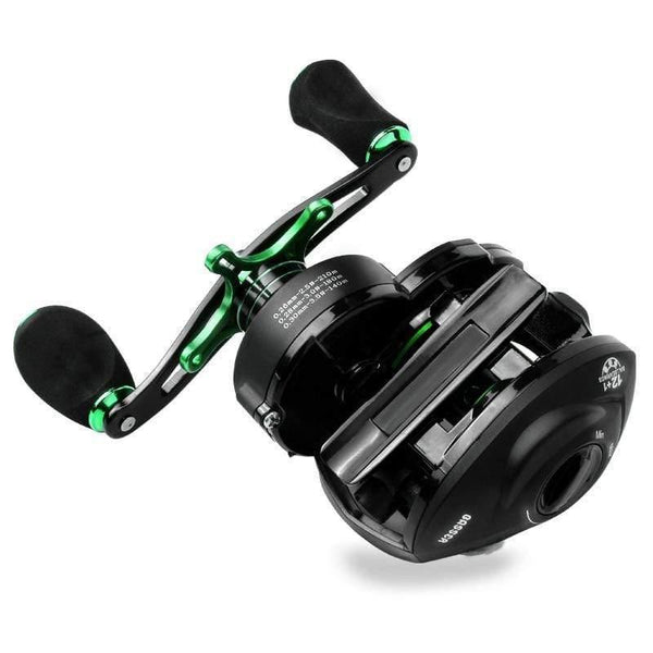 Planet Gates Right Hand / 12 / 2000 Series Baitcasting Reel 8.1:1 12+1BB Bass Fishing Reel 8KG Max Drag Left Right Hand Reel Reinforced Nylon Body White Bass