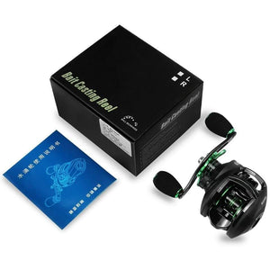 Planet Gates Right Hand / 12 / 2000 Series Baitcasting Reel 8.1:1 12+1BB Bass Fishing Reel 8KG Max Drag Left Right Hand Reel Reinforced Nylon Body White Bass