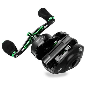 Planet Gates Right Hand / 12 / 2000 Series Baitcasting Reel 8.1:1 12+1BB Bass Fishing Reel 8KG Max Drag Left Right Hand Reel Reinforced Nylon Body White Bass
