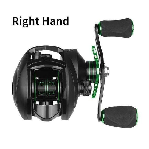 Planet Gates Right Hand / 12 / 2000 Series Baitcasting Reel 8.1:1 12+1BB Bass Fishing Reel 8KG Max Drag Left Right Hand Reel Reinforced Nylon Body White Bass