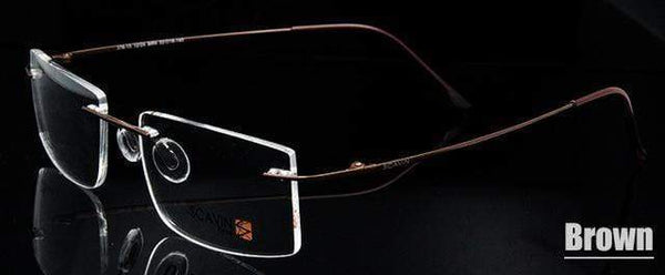 Planet Gates Rimless Titanium br Computer Rimless Titanium Glasses Frame men Memory Eyeglass Frames 7 Colors Square Shape Prescription