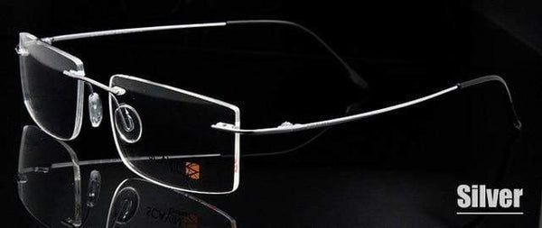 Planet Gates Rimless Titanium sil Computer Rimless Titanium Glasses Frame men Memory Eyeglass Frames 7 Colors Square Shape Prescription