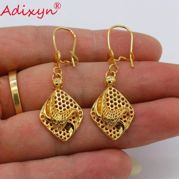 Planet Gates Ring/Earrings/Necklaces/Bracelet Jewelry sets for Women Gold Color African/Nigeria Jewellery Gifts N09052