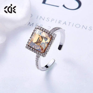 Planet Gates Ring Embellished with crystals from Swarovski Open Finger Rings For Women Wedding Rings Engagement Jewelry