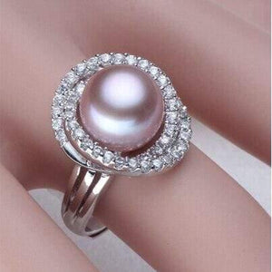 Planet Gates Ring Pearl Jewelry Inlay AAAA Zircon Natural Freshwater Pearl Big Rings 925 Sterling Silver Diamond Rings For Women