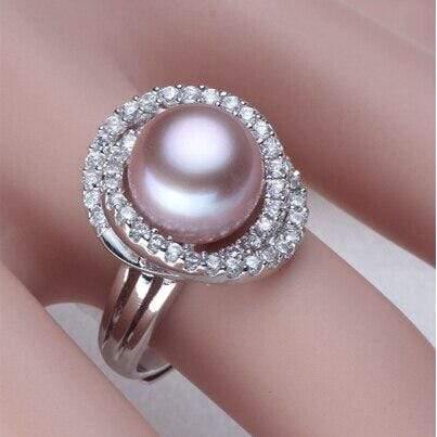 Planet Gates Ring Pearl Jewelry Inlay AAAA Zircon Natural Freshwater Pearl Big Rings 925 Sterling Silver Diamond Rings For Women