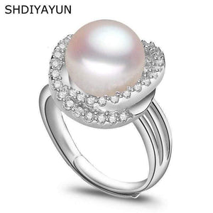 Planet Gates Ring Pearl Jewelry Inlay AAAA Zircon Natural Freshwater Pearl Big Rings 925 Sterling Silver Diamond Rings For Women