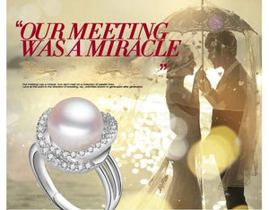 Planet Gates Ring Pearl Jewelry Inlay AAAA Zircon Natural Freshwater Pearl Big Rings 925 Sterling Silver Diamond Rings For Women