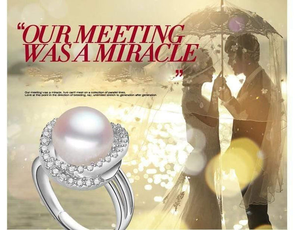 Planet Gates Ring Pearl Jewelry Inlay AAAA Zircon Natural Freshwater Pearl Big Rings 925 Sterling Silver Diamond Rings For Women
