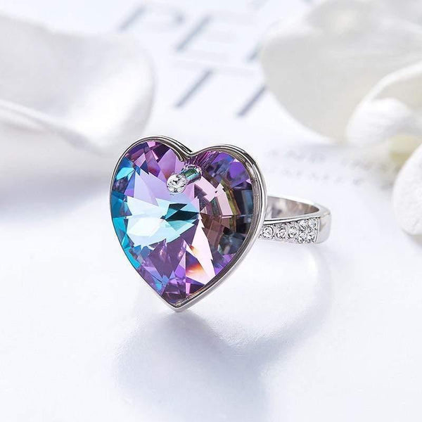Planet Gates Ring Woman Embellished with crystals Wedding Rings Engagement Gift Heart Jewelry Ringen For Women Finger Ring