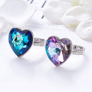 Planet Gates Ring Woman Embellished with crystals Wedding Rings Engagement Gift Heart Jewelry Ringen For Women Finger Ring